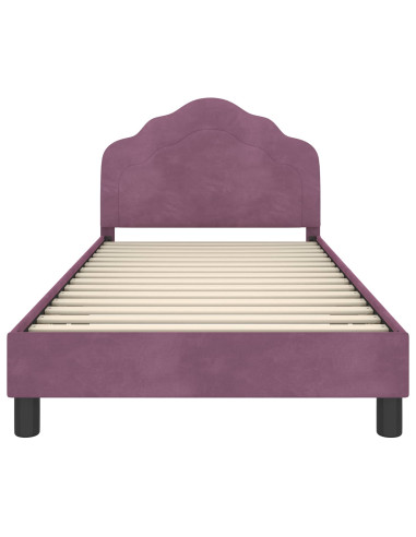 Struttura letto bambini con testata Viola 80 x 200 cm Velluto