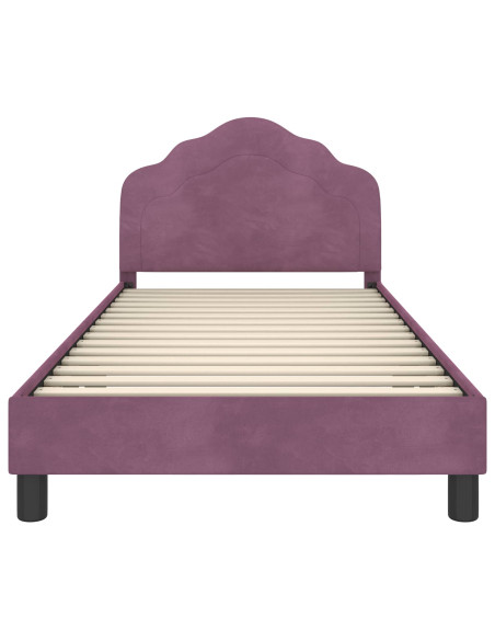 Struttura letto bambini con testata Viola 80 x 200 cm Velluto