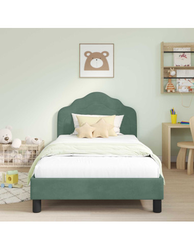 Struttura letto bambini con testata Verde Mare 80 x 200 cm