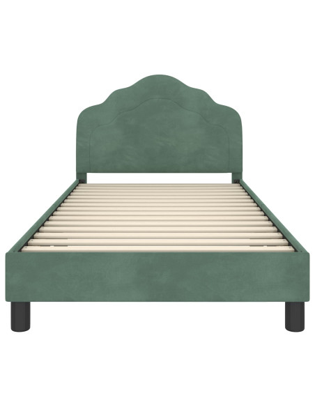 Struttura letto bambini con testata Verde Mare 80 x 200 cm