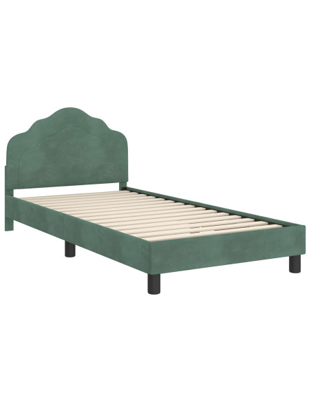 Struttura letto bambini con testata Verde Mare 90 x 190 cm