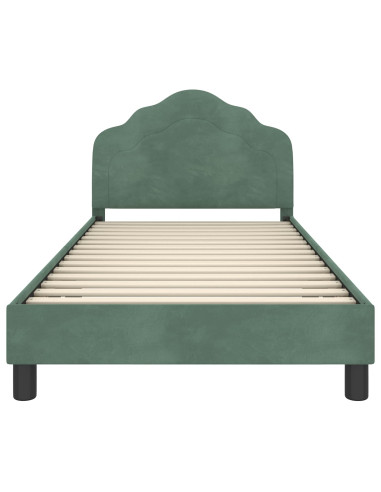 Struttura letto bambini con testata Verde Mare 90 x 190 cm