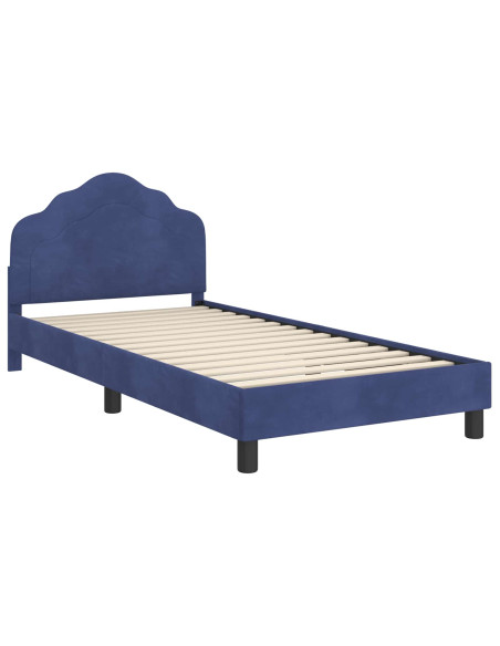 Struttura letto bambini con testata Blu Polizia 90 x 190 cm