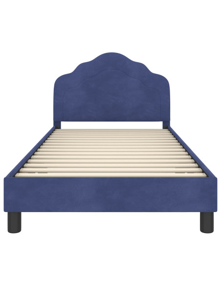 Struttura letto bambini con testata Blu Polizia 90 x 190 cm