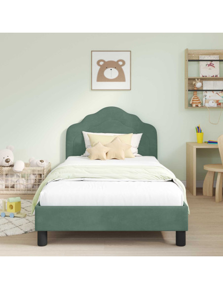 Struttura letto bambini con testata Verde Mare 90 x 200 cm