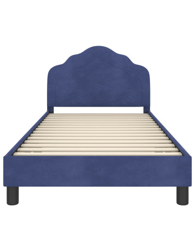 Struttura letto bambini con testata Blu Polizia 90 x 200 cm