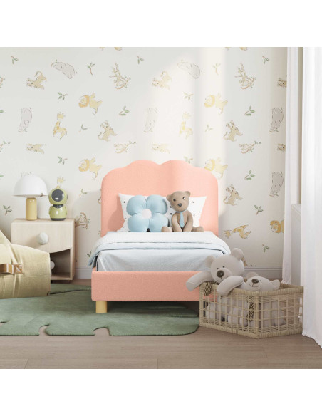 Struttura letto per bambini con testata Rosa 70 x 140 cm