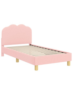 Struttura letto bambini con testata Rosa 80 x 160 cm 2