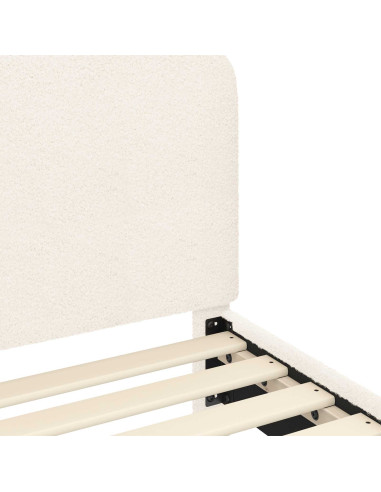 Struttura letto bambini con testata Crema 80 x 200 cm