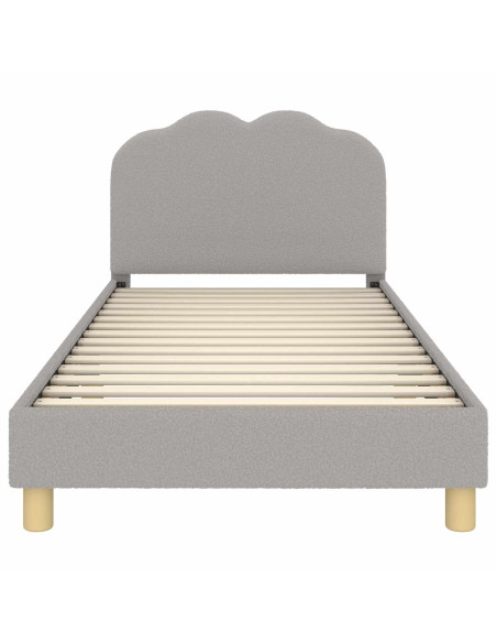 Struttura letto bambini con testata Grigio chiaro 80 x 200 cm