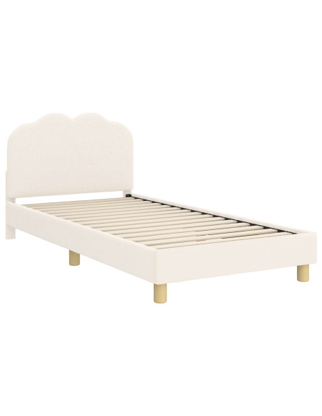 Struttura letto bambini con testata Crema 90 x 190 cm