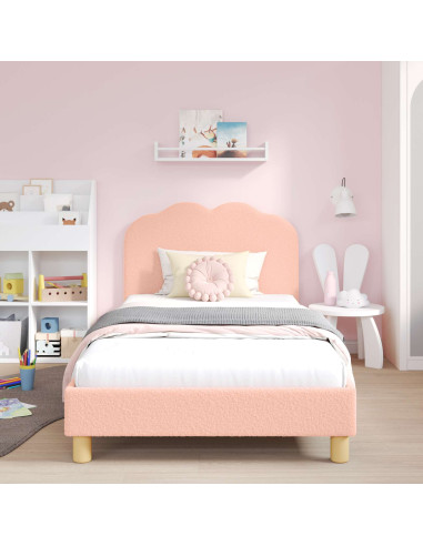 Struttura letto bambini con testata Rosa 90 x 190 cm