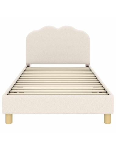 Struttura letto bambini con testata Crema 90 x 200 cm