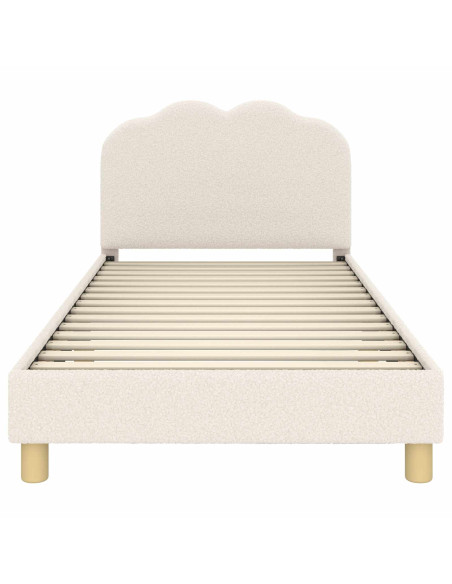 Struttura letto bambini con testata Crema 90 x 200 cm