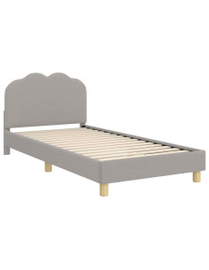 Struttura letto bambini con testata Grigio chiaro 90 x 200 cm 2