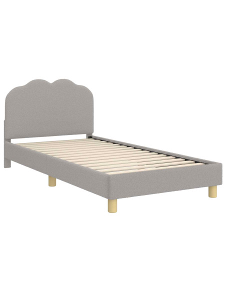 Struttura letto bambini con testata Grigio chiaro 90 x 200 cm