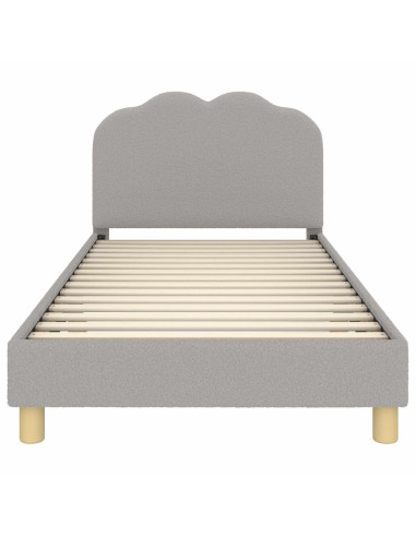 Struttura letto bambini con testata Grigio chiaro 90 x 200 cm