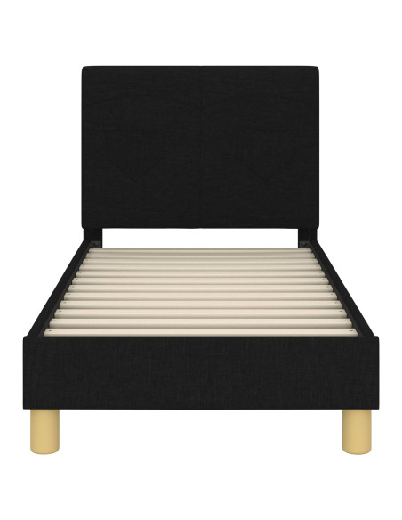 Struttura letto per bambini con testata Nero 70 x 140 cm