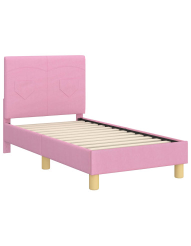 Struttura letto per bambini con testata Rosa 70 x 140 cm