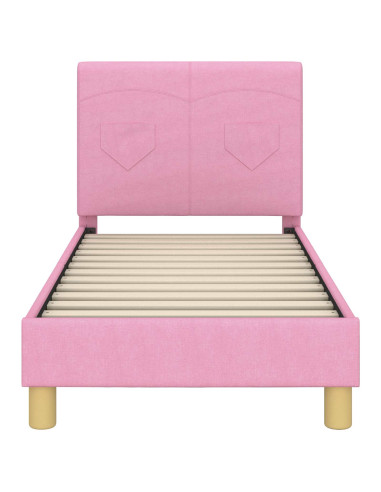 Struttura letto per bambini con testata Rosa 70 x 140 cm