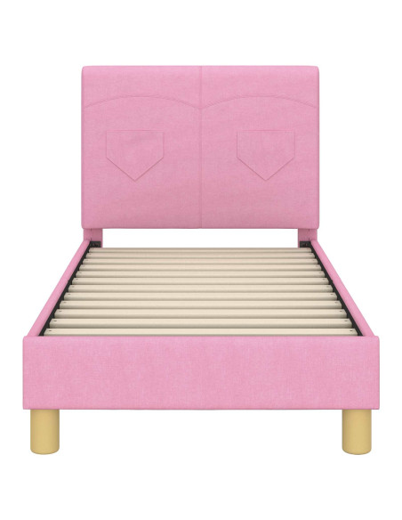 Struttura letto per bambini con testata Rosa 70 x 140 cm