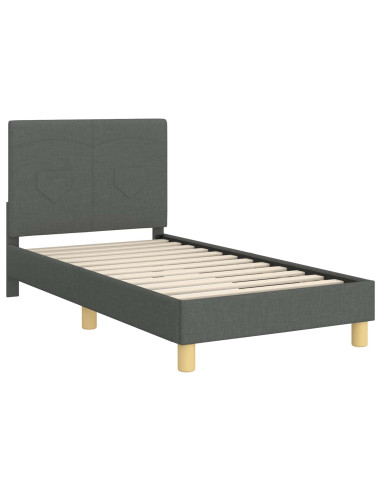 Struttura letto bambini con testata Grigio scuro 80 x 160 cm