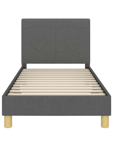 Struttura letto bambini con testata Grigio scuro 80 x 160 cm