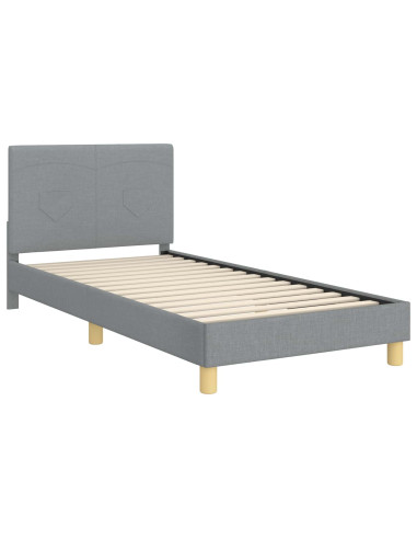 Struttura letto bambini con testata Grigio chiaro 80 x 200 cm