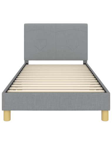 Struttura letto bambini con testata Grigio chiaro 80 x 200 cm