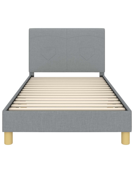 Struttura letto bambini con testata Grigio chiaro 80 x 200 cm