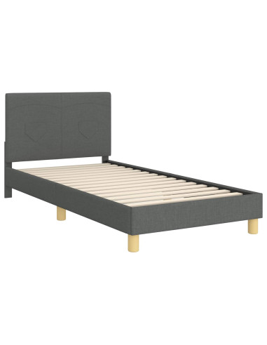 Struttura letto bambini con testata Grigio scuro 80 x 200 cm