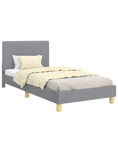 Struttura letto bambini con testata Grigio chiaro 90 x 190 cm 2