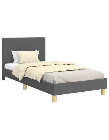Struttura letto bambini con testata Grigio scuro 90 x 190 cm