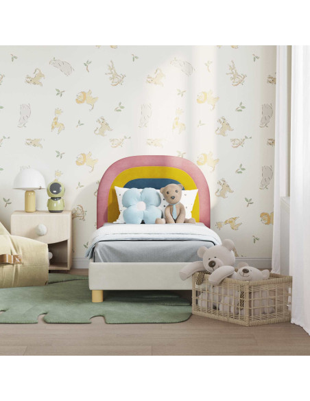 Struttura letto per bambini con testata Crema 70 x 140 cm