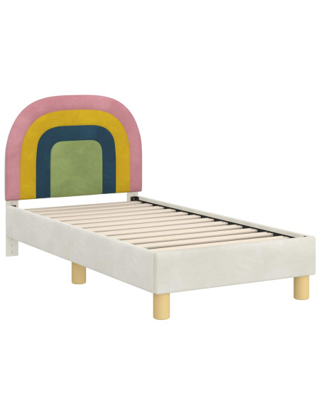 Struttura letto per bambini con testata Crema 70 x 140 cm