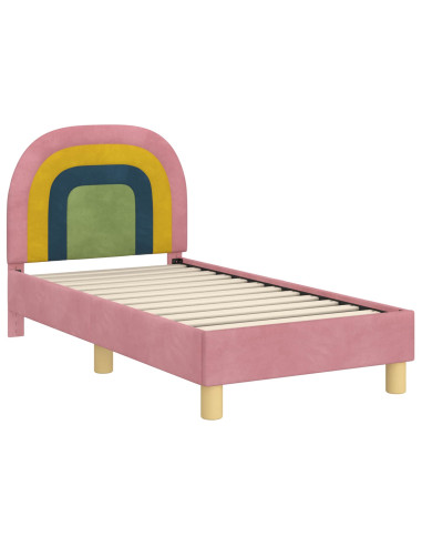 Struttura letto per bambini con testata Rosa 70 x 140 cm