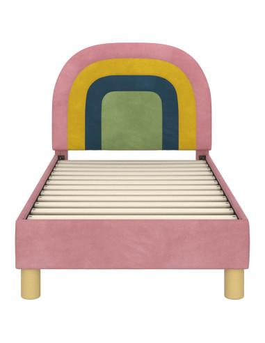 Struttura letto per bambini con testata Rosa 70 x 140 cm