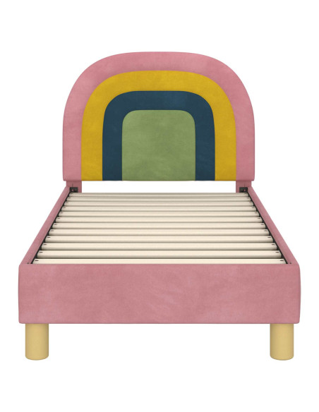 Struttura letto per bambini con testata Rosa 70 x 140 cm