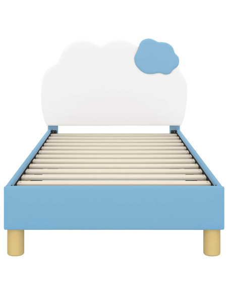 Struttura letto bambini con testata Blu 80 x 160 cm PU