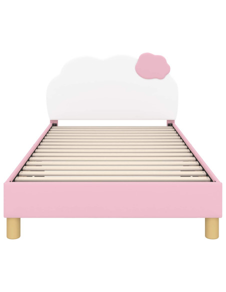 Struttura letto bambini con testata Rosa 80 x 200 cm PU