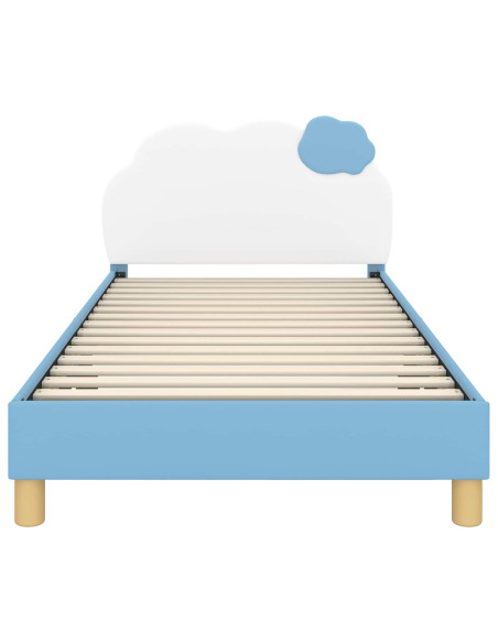Struttura letto bambini con testata Blu 80 x 200 cm PU