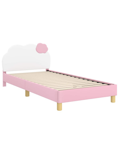 Struttura letto bambini con testata Rosa 90 x 190 cm PU