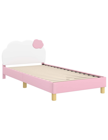 Struttura letto bambini con testata Rosa 90 x 190 cm PU