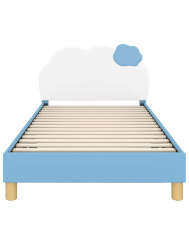 Struttura letto bambini con testata Blu 90 x 190 cm PU