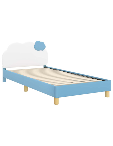 Struttura letto bambini con testata Blu 90 x 200 cm PU
