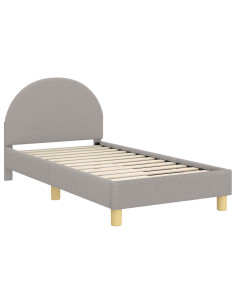 Struttura letto bambini con testata Grigio chiaro 80 x 160 cm 2
