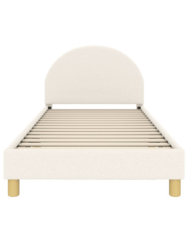 Struttura letto bambini con testata Crema 90 x 190 cm