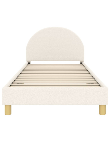 Struttura letto bambini con testata Crema 90 x 190 cm