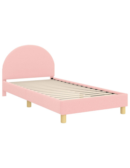 Struttura letto bambini con testata Rosa 90 x 190 cm