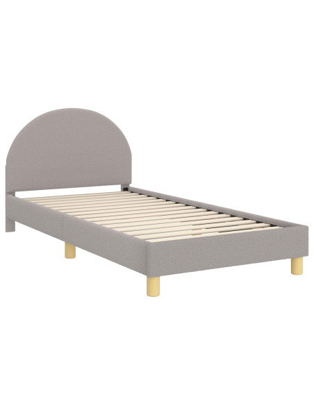 Struttura letto bambini con testata Grigio chiaro 90 x 190 cm